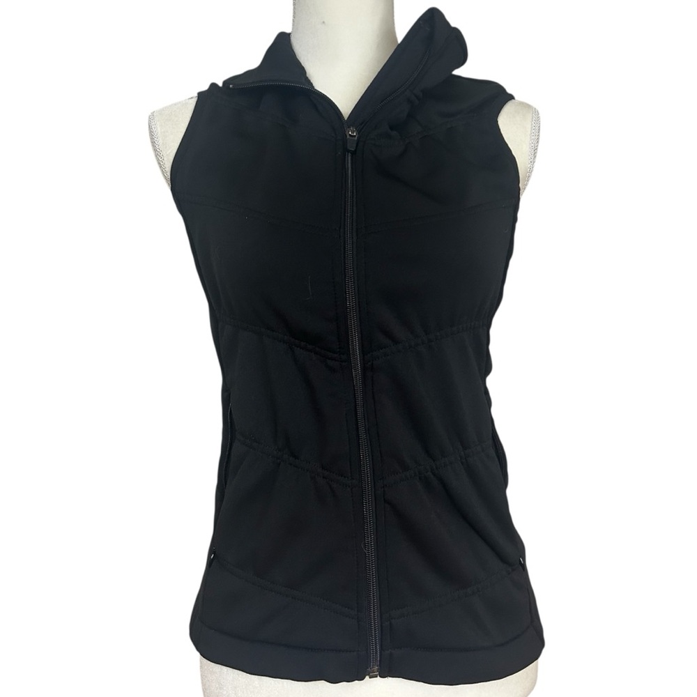 Athleta Black stretch Zip-Up Vest